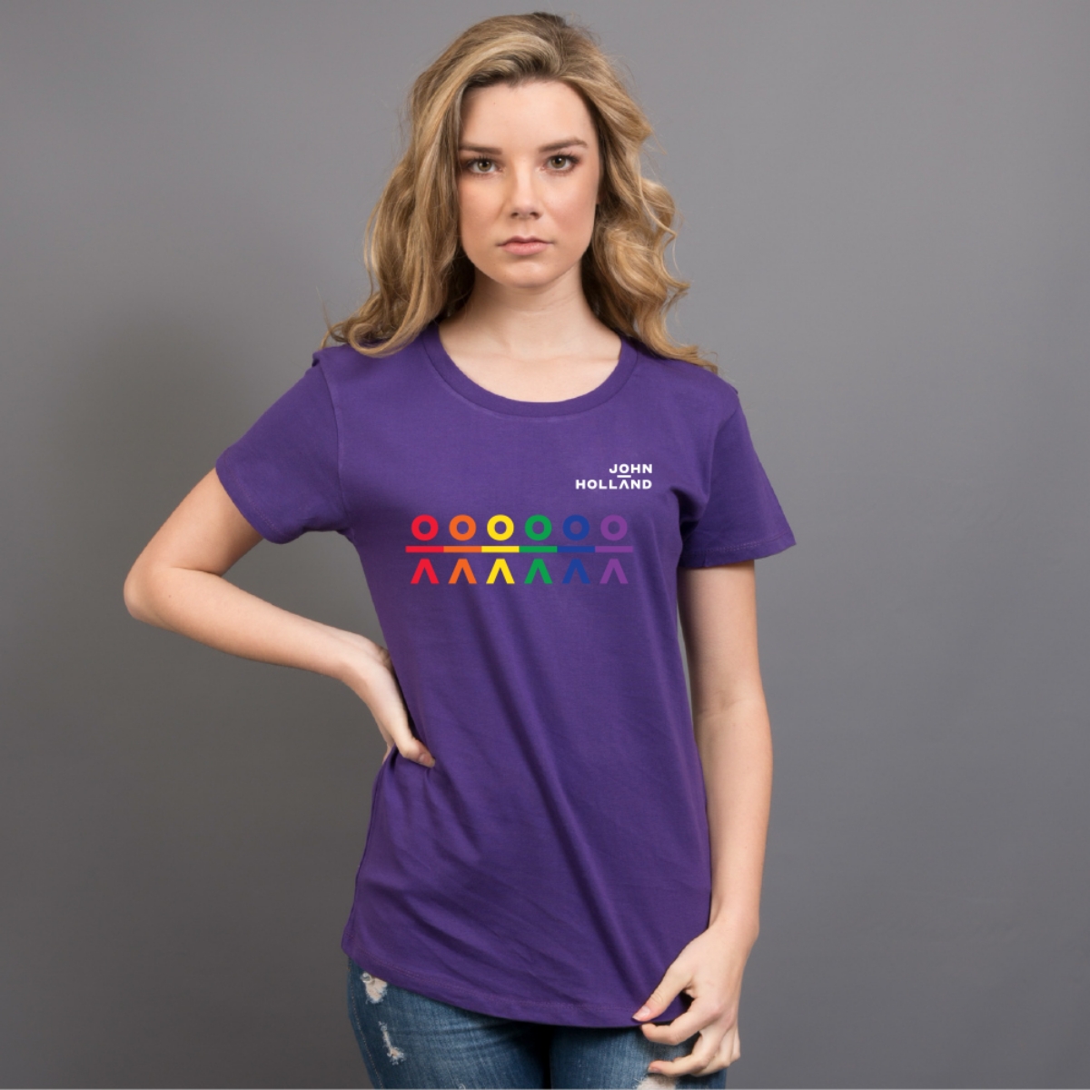 Picture of John Holland Ladies Purple Pride T-Shirt